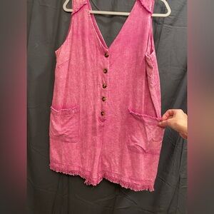 Umgee Fuchsia V-Neck Top